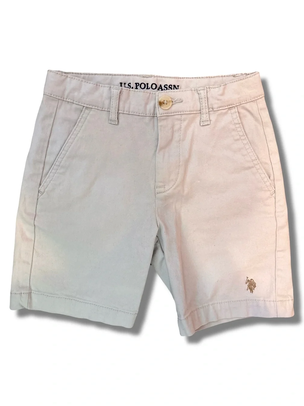 US Polo Assn Boys Size 6 Khaki Shorts Preppy Summer Golf School Uniform Spring